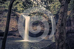 Stunning scenery of Haew Suwat Waterfall,Khao Yai National Park,Nakhon Ratchasima province,Thailand