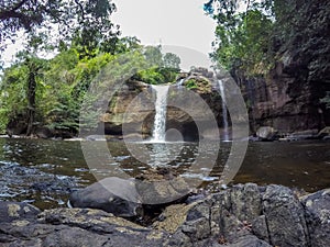 Stunning scenery of Haew Suwat Waterfall,Khao Yai National Park,Nakhon Ratchasima province,Thailand