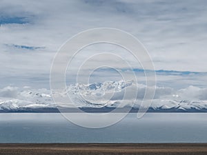 Stunning scenery of plateau lake in Tibetan