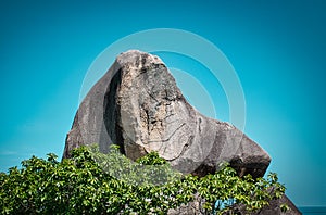 Stunning, scenic view with turquoise blue water of the Andaman sea at Similan Islands