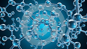 Quantum Blue: Dynamic Molecular Architecture Visualization