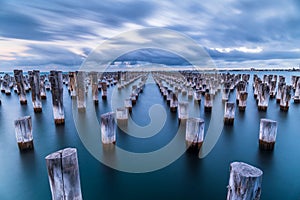 Stunning seascape of the Princes Pier in Melbourne, Australia