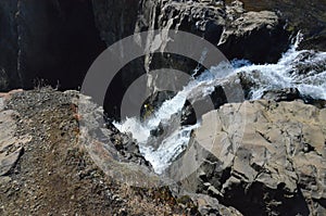 Stunning shot of a water fall in Iceland