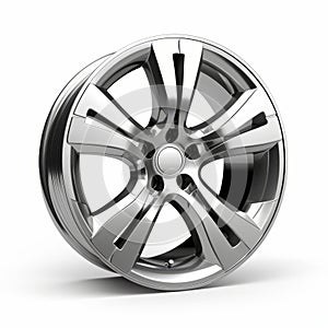 Stunning Silver Suv Wheel Design On White Background