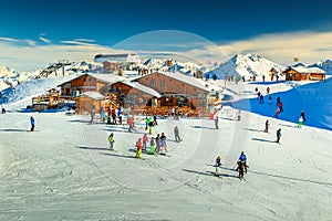 Stunning ski resort in the Alps,Les Menuires,France,Europe