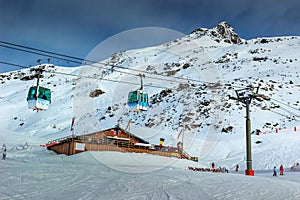 Stunning ski resort in the Alps,Les Menuires,France,Europe