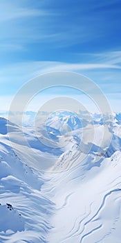 Stunning Snowy Valley: Terragen-inspired High Detailed Uhd Matte Photo