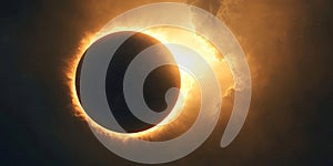 Stunning Solar Eclipse Annular Ring of Fire in the Sky