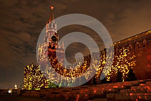 Stunning Spasskaya Tower in Volcanic Fire