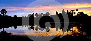 Stunning Sunrise and reflections at Angkor Wat - Siem Reap - Cambodia Biggest religious monument on the World