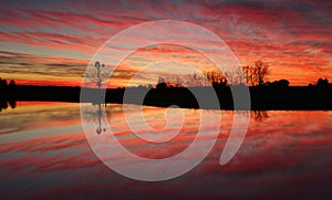 Stunning sunrise in rural Australia