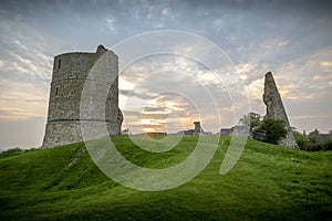 A stunning sunset at the castle ruins in Hadleigh Essex