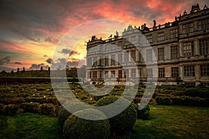 Stunning sunset illuminating the backdrop of the iconic Longleat House photo