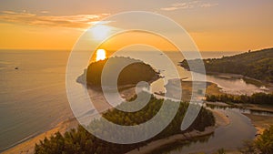 Stunning sunset at Kala island. Layan beach