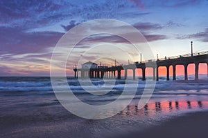 Stunning Sunset at Manhattan Beach Pier