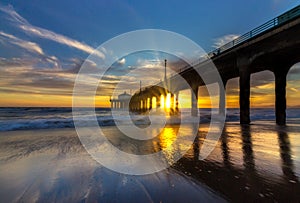 Stunning Sunset at Manhattan Beach Pier