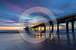 Stunning Sunset at Manhattan Beach Pier