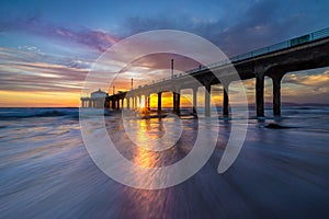 Stunning Sunset at Manhattan Beach Pier