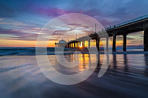 Stunning Sunset at Manhattan Beach Pier