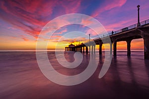 Stunning Sunset at Manhattan Beach Pier