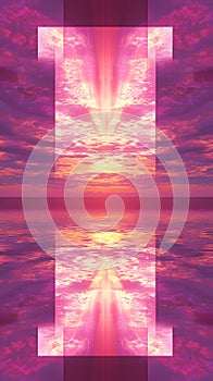 Stunning sunset reflection over tranquil waters