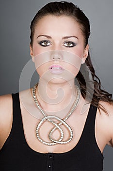 Stunning Teenager against Grey Background