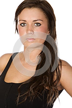 Stunning Teenager against White Background