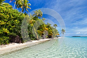 Stunning tropical beach at exotic island in Pacific