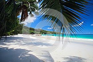 Stunning tropical beach at Seychelles