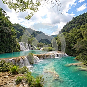 Turquoise Pools and Waterfalls of Semuc Champey photo