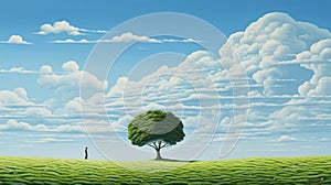 Stunning Ultra Hd Surreal Ecology Background Realistic Painting By Magritte