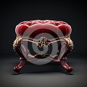 Stunning Velvet Victorian Foot Stool In 8k Resolution photo