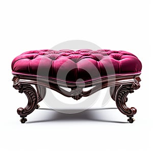 Impresionante terciopelo victoriano pierna silla en rosa terciopelo cereza madera sofá 