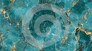 This stunning Vibrant Turquoise Marble features exquisite Gold and Black Veining patterns