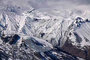 Stunning view of the Alps at the Meribel ski area in France.