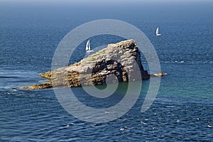 Stunning view of Amas du Cap Island near Cap Frehel, Brittany, F