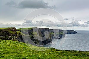 Stunning view of the Cliffs of Moher from a hill