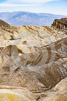 Stunning view of famous Zabriskie Point in Death Valley National Park, California, USA