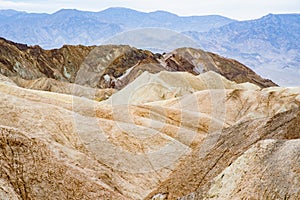 Stunning view of famous Zabriskie Point in Death Valley National Park, California, USA