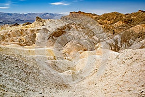 Stunning view of famous Zabriskie Point in Death Valley National Park, California, USA