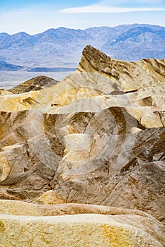 Stunning view of famous Zabriskie Point in Death Valley National Park, California, USA