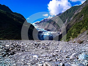 Stunning view of Franz Josef Glacier, South Island, New Zealand