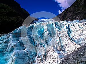 Stunning view of Franz Josef Glacier, South Island, New Zealand