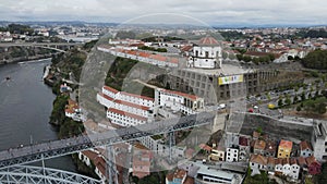 Stunning view of a massive bridge over the canal in Sintra, Portugal, 4k