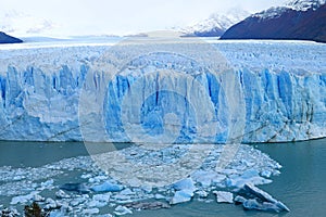 Stunning View of Massive Perito Moreno Glacier on the Argentino Lake, El Calafate, Patagonia, Argentina, South America