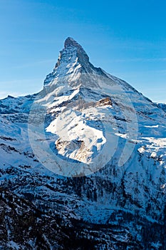Stunning view of Matterhorn mountain in Swiss Alps