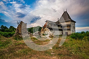 Stunning view of medieval Halych Castle, Halych, Ivano-Frankivsk region, Ukraine photo