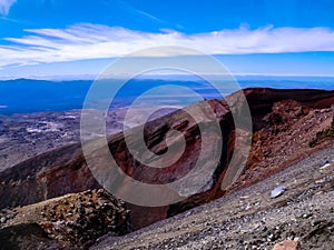 Stunning view of the mountainous Tongariro Crossing, New Zealand