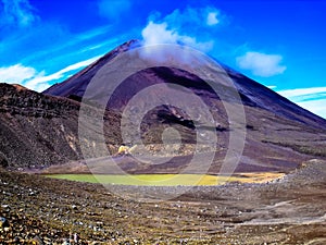 Stunning view of the mountainous Tongariro Crossing, New Zealand