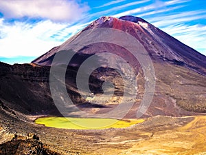 Stunning view of the mountainous Tongariro Crossing, New Zealand